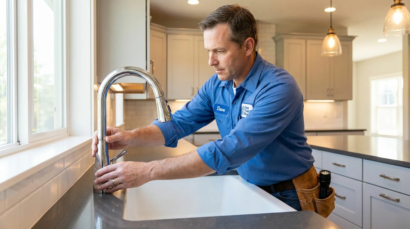 Kitchen faucet installation by Johns Plumbing LLC in Anahuac