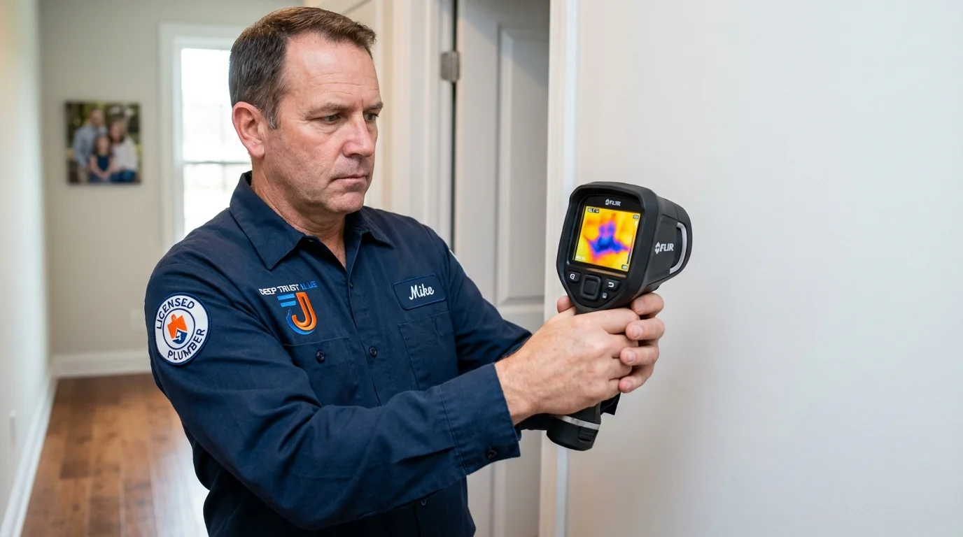 Thermal imaging leak detection by Johns Plumbing LLC in Anahuac